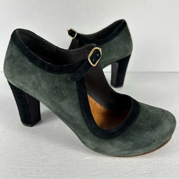 Chie Mihara Dark Green and Black Heels 👠 Size 37 - Picture 1 of 8